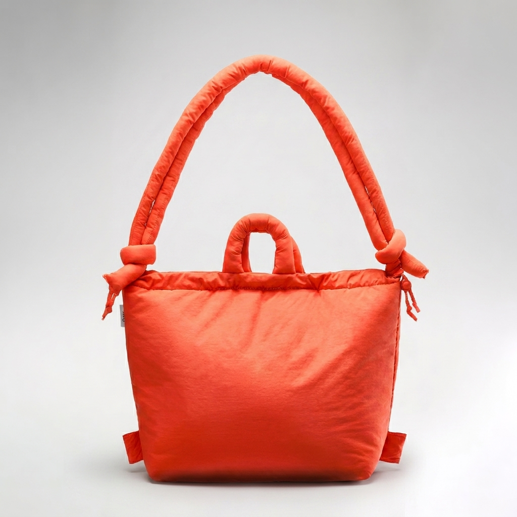 Bolso tote acolchado nube Equa - Coral