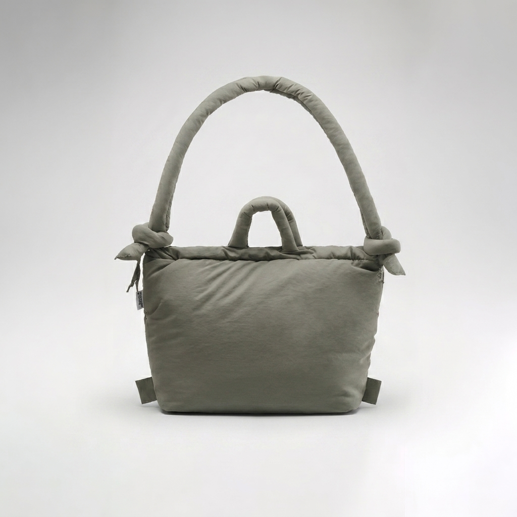 Bolso tote acolchado nube Equa - Sage