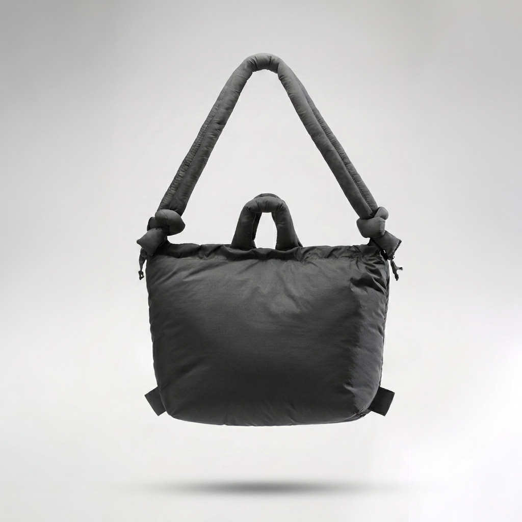Bolso tote acolchado nube Equa - Black
