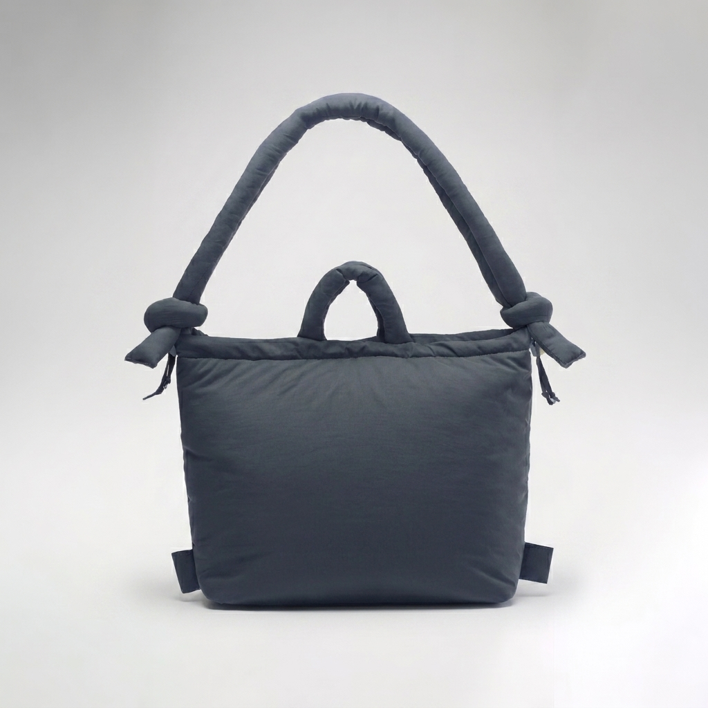 Bolso tote acolchado nube Equa - Coal