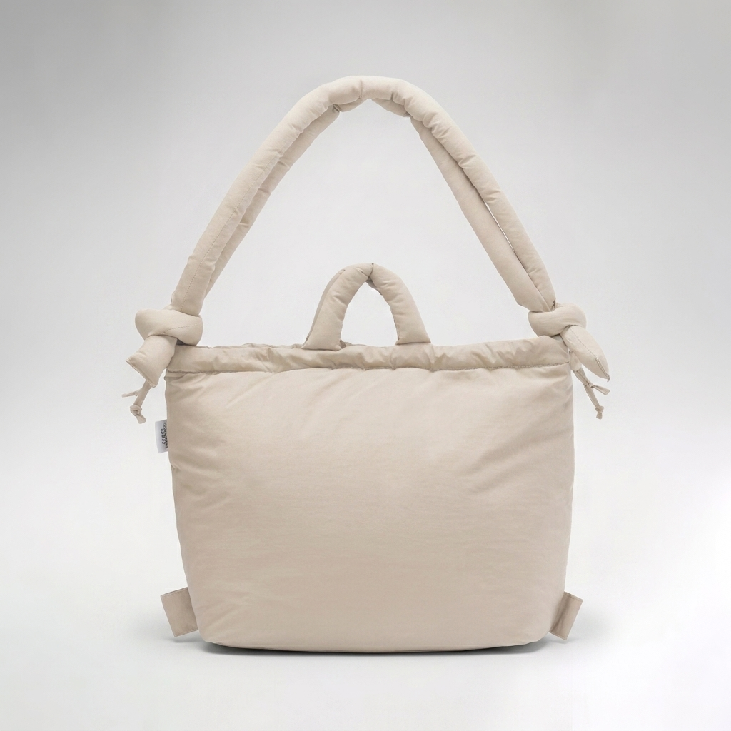 Bolso tote acolchado nube Equa - Sand