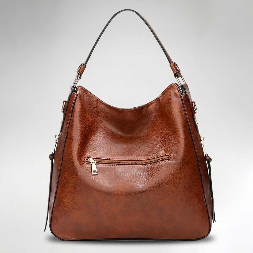 Bolso Miralda color Marrón - vista trasera con bolsillo